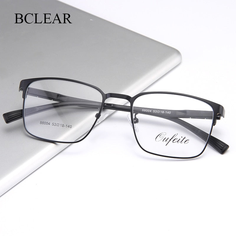 Bclear Men's Full Rim Square Tr 90 Alloy Eyeglasses My88004 Full Rim Bclear   