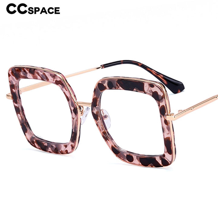 CCSpace Women's Full Rim Square Tr 90 Titanium Frame Eyeglasses 48200 Full Rim CCspace   