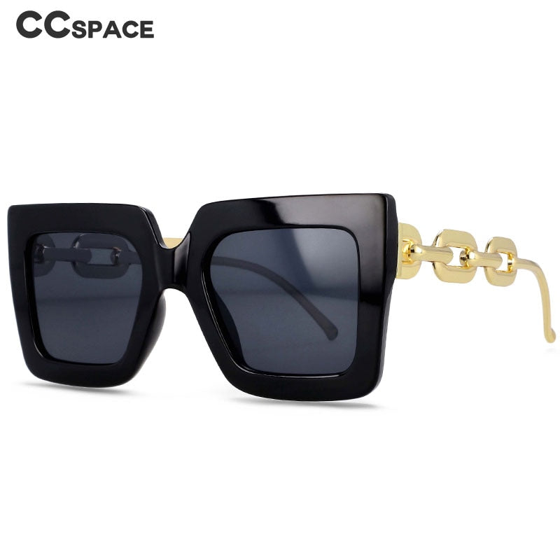 CCSpace Women's Full Rim Oversized Square Cat Eye Resin Frame Sunglasses 54210 Sunglasses CCspace Sunglasses   