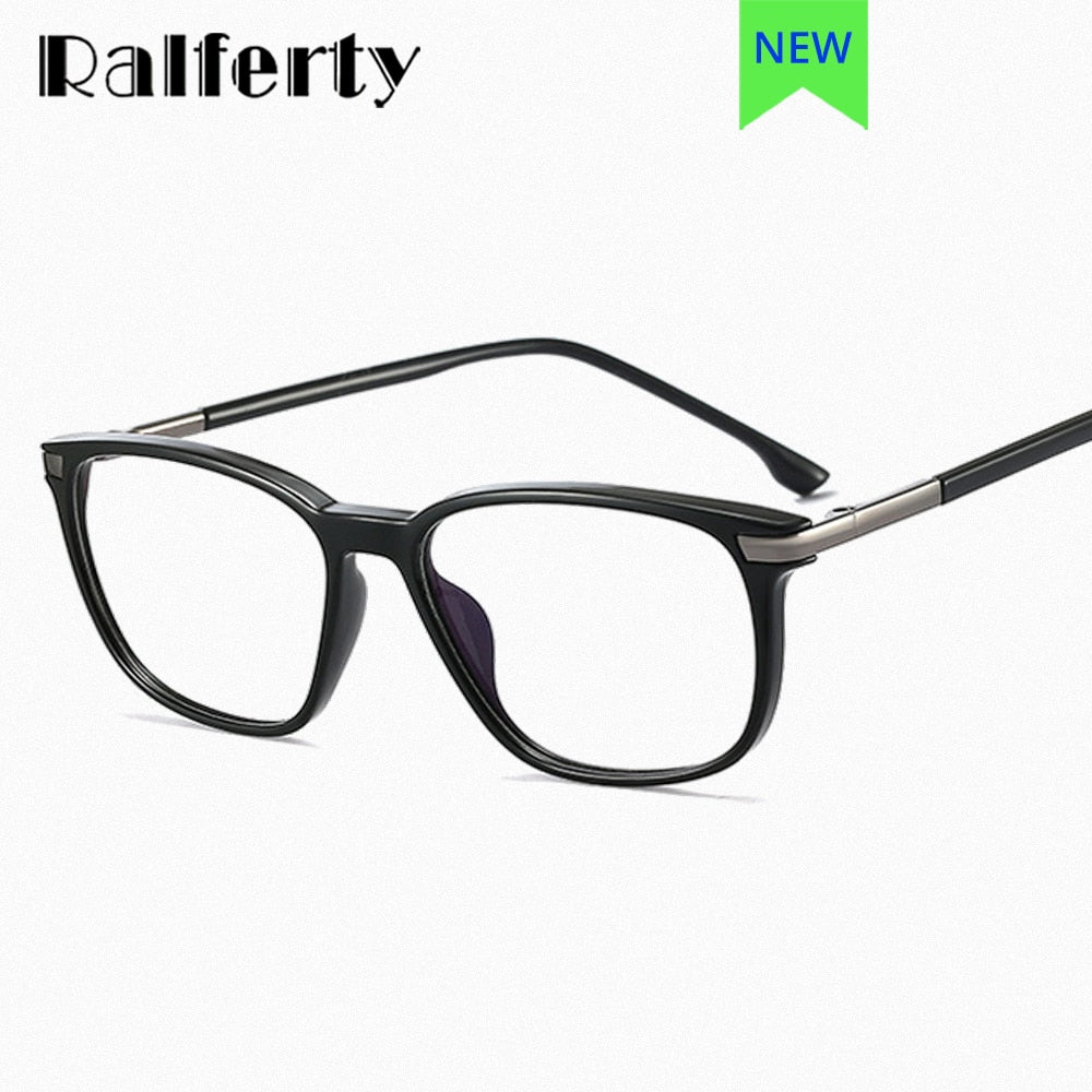 Ralferty Men's Full Rim Square Tr 90 Acetate Eyeglasses F95363 Full Rim Ralferty   