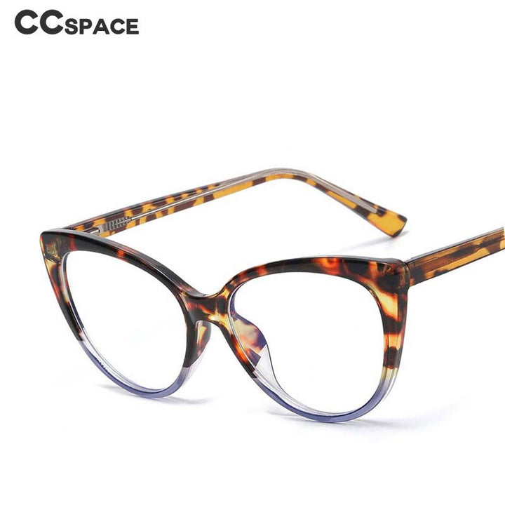 CCSpace Women's Full Rim Square Cat Eye Tr 90 Titanium Eyeglasses 53352 Full Rim CCspace   