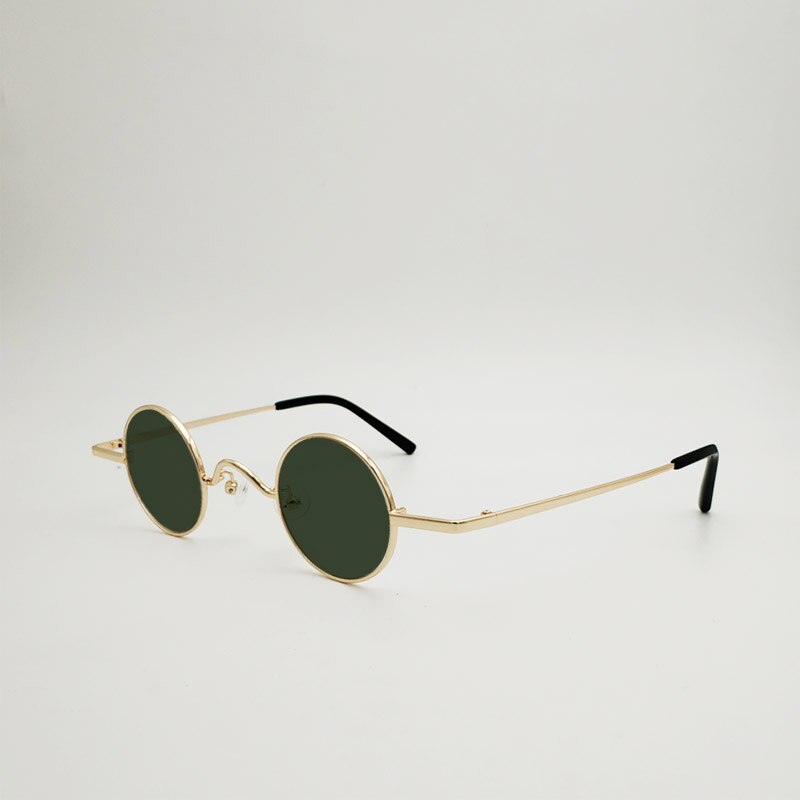 Yujo Unisex Full Rim Small Round 36mm Stainless Steel Polarized Sunglasses Sunglasses Yujo   