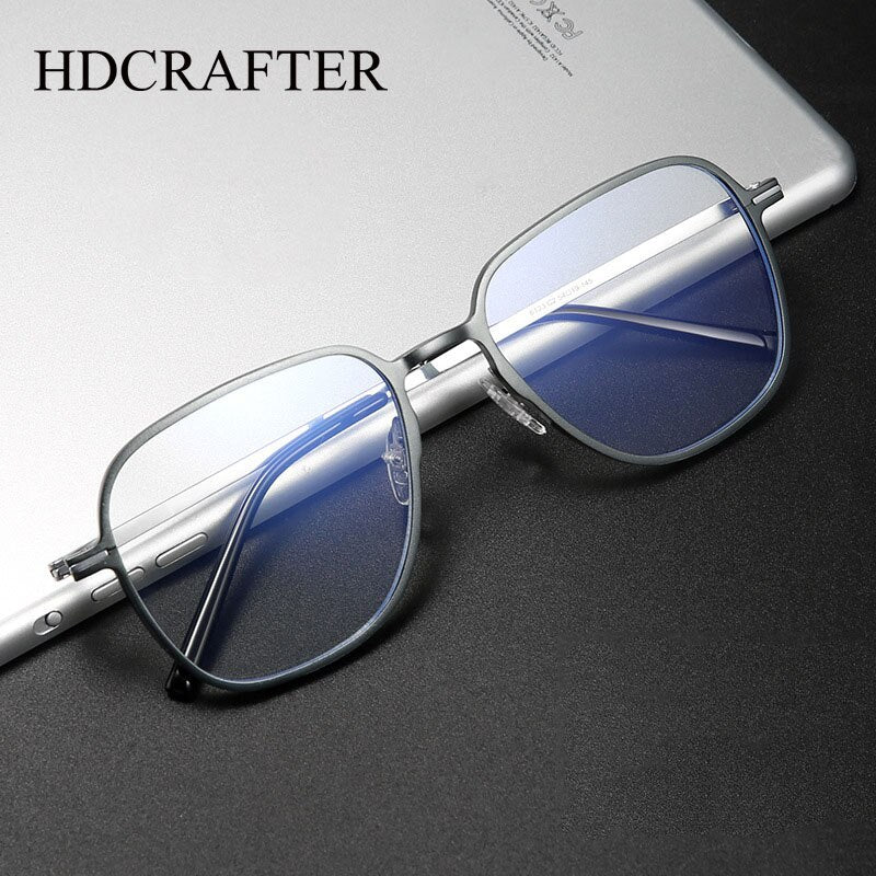 Hdcrafter Men's Full Rim Oversized Square β-Titanium Eyeglasses 6123 Full Rim Hdcrafter Eyeglasses   