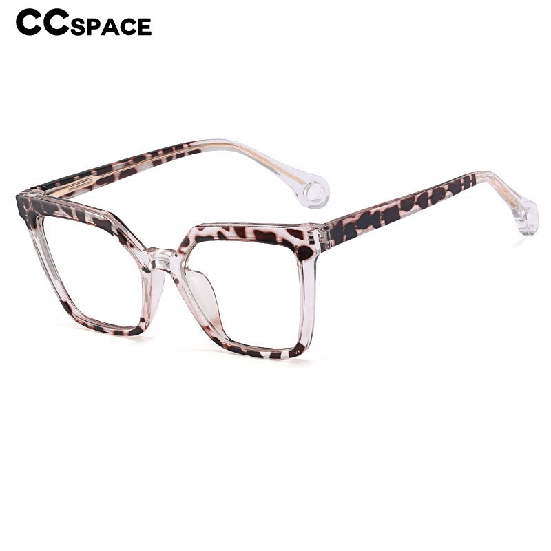 CCSpace Women's Full Rim Square Cat Eye Tr 90 Titanium Eyeglasses 54608 Full Rim CCspace   