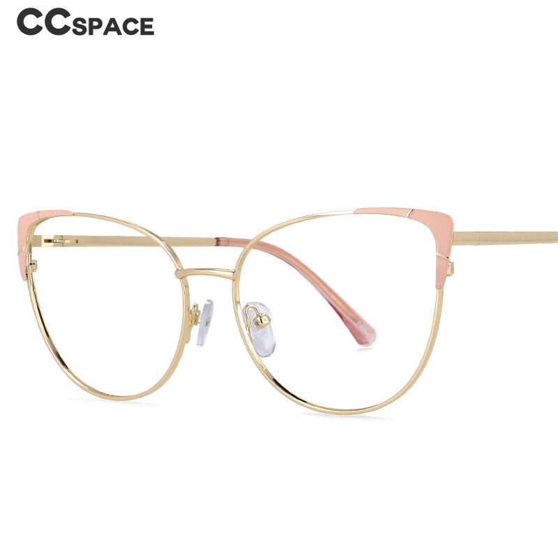 CCspace Women's Full Rim Cat Eye Alloy Frame Eyeglasses 54428 Full Rim CCspace   