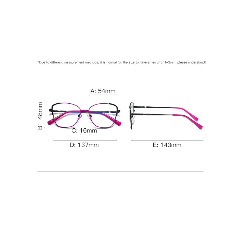 Gmei Women's Full Rim Alloy Polygonal Cat Eye Frame Eyeglasses Full Rim Gmei Optical   