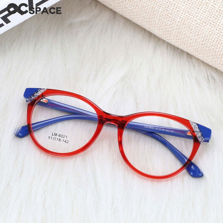 CCSpace Women's Full Rim Cat Eye Acetate Eyeglasses 55268 Full Rim CCspace   