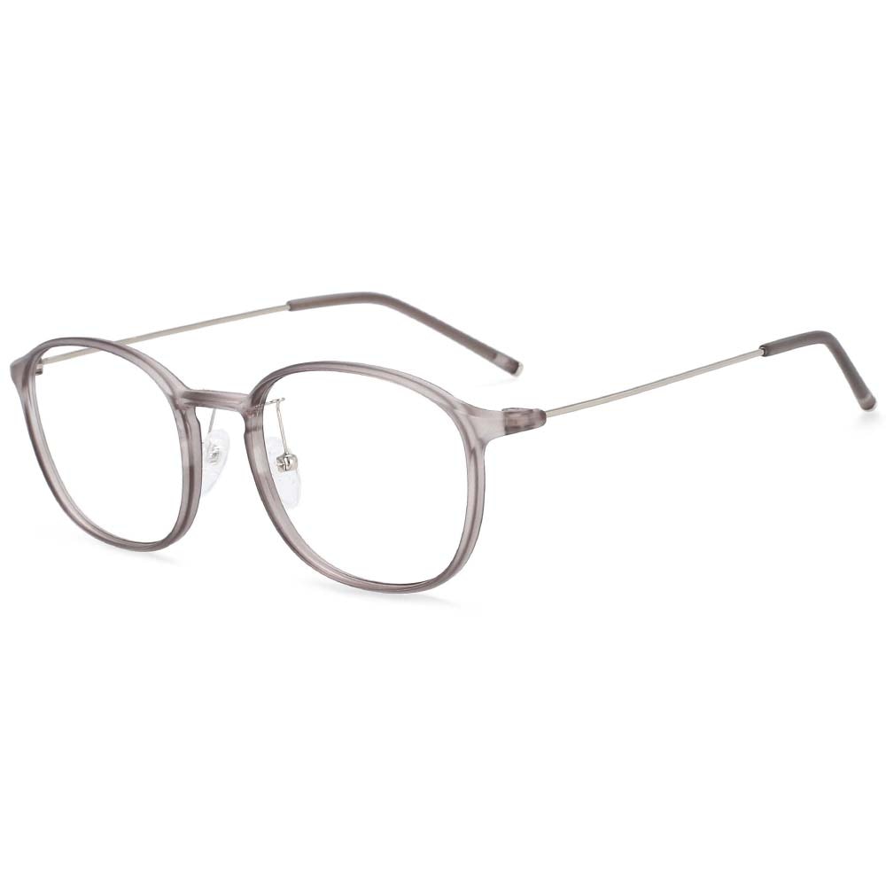 CCSpace Unisex Full Rim Square Tr 90 Titanium Frame Eyeglasses 54315 Full Rim CCspace China matte-gray 