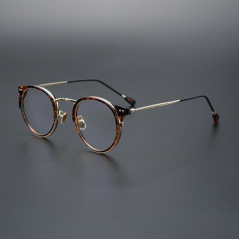 Cubojue Unisex Full Rim Round Tr 90 Titanium Hyperopic Reading Glasses S22180 Reading Glasses Cubojue   