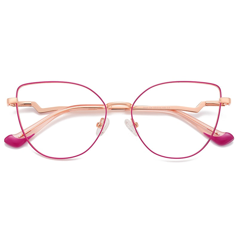 Gmei Women's Full Rim Alloy Cat Eye Frame Eyeglasses 3043 Full Rim Gmei Optical C5  