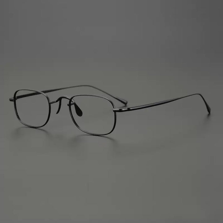 Gatenac Unisex Full Rim Square Titanium Eyeglasses Gxyj909 Full Rim Gatenac   
