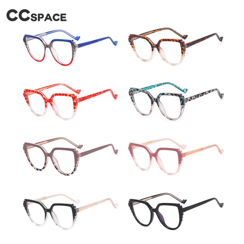 CCSpace Women's Full Rim Square Cat Eye Tr 90 Titanium Eyeglasses 55323 Full Rim CCspace   