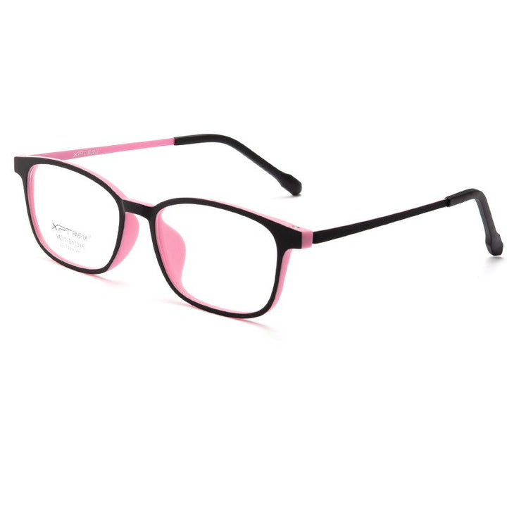 Zirosat Unisex Full Rim Square Tr 90 Titanium Eyeglasses 9831 Full Rim Zirosat black pink  