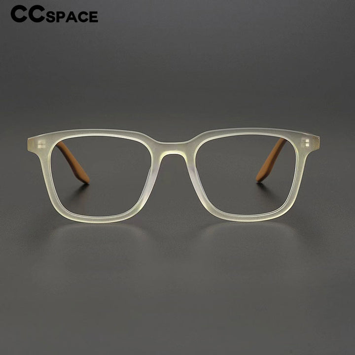 CCspace Unisex Full Rim Square Acetate Eyeglasses 55597 Full Rim CCspace   