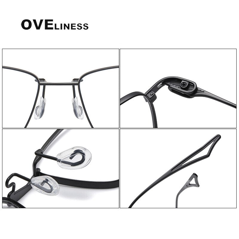 Oveliness Unisex Full Rim Square Titanium Eyeglasses Act-Two Full Rim Oveliness   