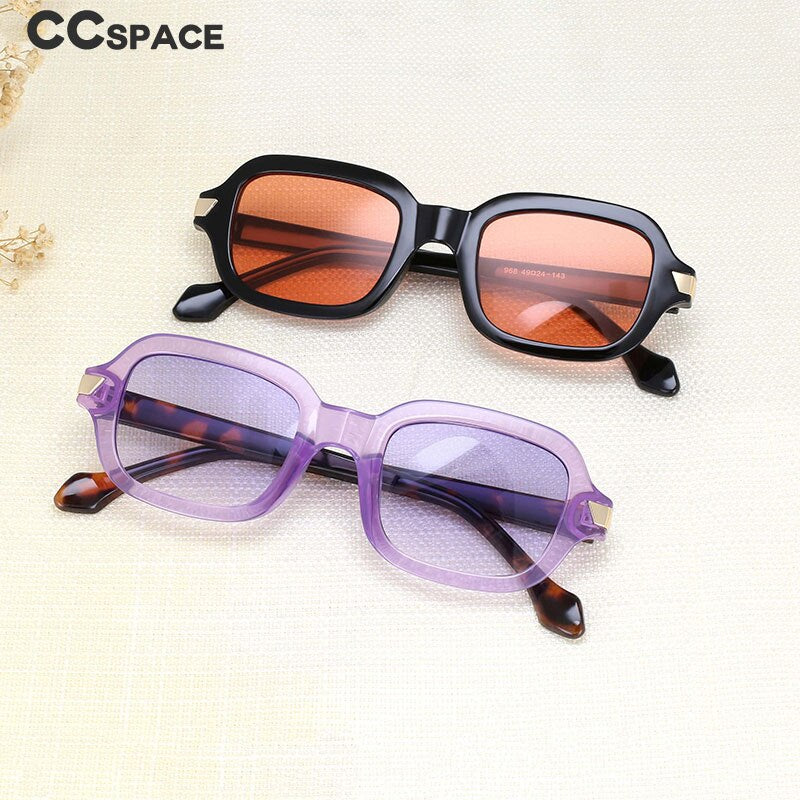 CCSpace Unisex Full Rim Square Resin Alloy Frame Punk Sunglasses 54401 Sunglasses CCspace Sunglasses   