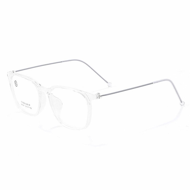KatKani Unisex Full Rim Square Tr 90 Titanium Eyeglasses M9889 Full Rim KatKani Eyeglasses Transparent  