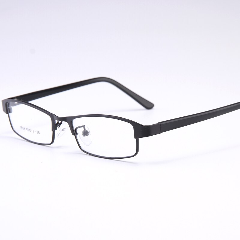 Bclear Men's Full Rim Small Rectangle Alloy Acetate Frame Eyeglasses My1858 Full Rim Bclear Black  