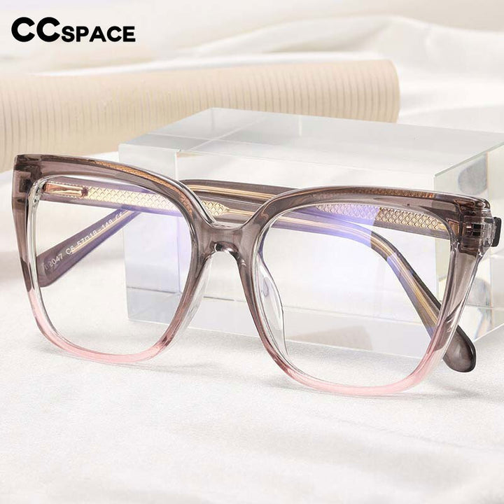 CCSpace Women's Full Rim Square Cat Eye Tr 90 Titanium Eyeglasses 54824 Full Rim CCspace   