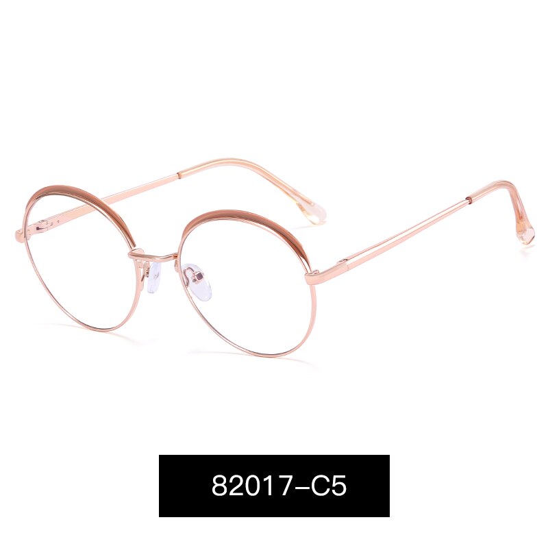 Hotony Women's Full Rim Round Alloy Eyeglasses 82017 Full Rim Hotony C5  