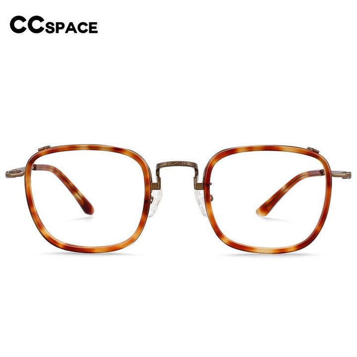 CCSpace Unisex Full Rim Square Tr 90 Titanium Eyeglasses 55226 Full Rim CCspace   