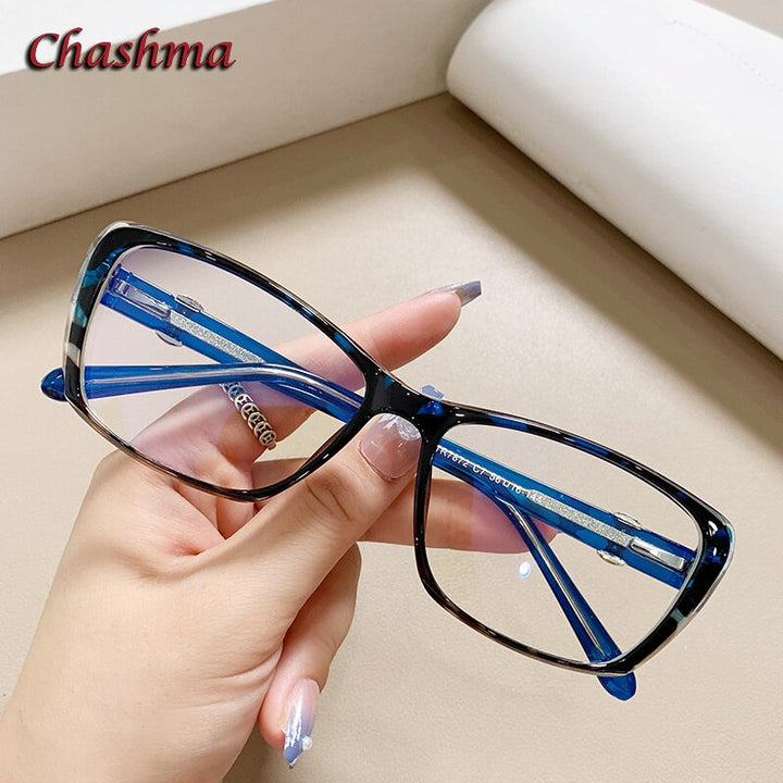 Chashma Ochki Women's Full Rim Square Tr 90 Titanium Eyeglasses 7872 Full Rim Chashma Ochki   