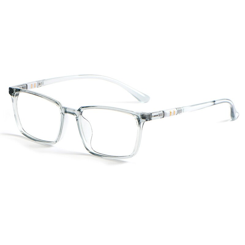 Yimaruili Men's Full Rim SquareTr 90 Eyeglasses 0662006 Full Rim Yimaruili Eyeglasses Transparent Blue  