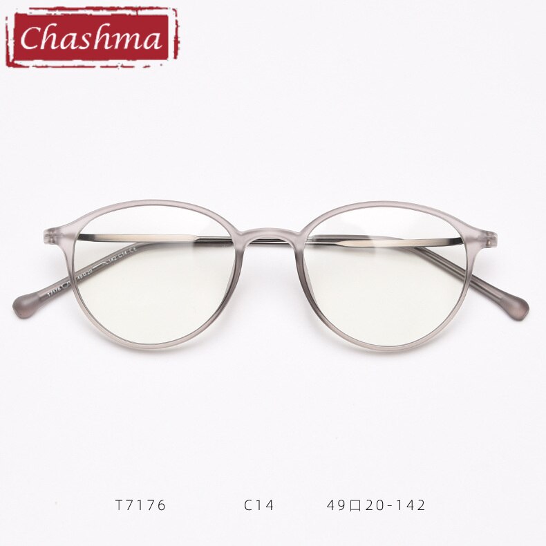 Chashma Round TR90 Eyeglasses Frame Lentes Optics Light Women Quality Student Prescription Glasses For RX Lenses Frame Chashma Ottica Matte Gray  