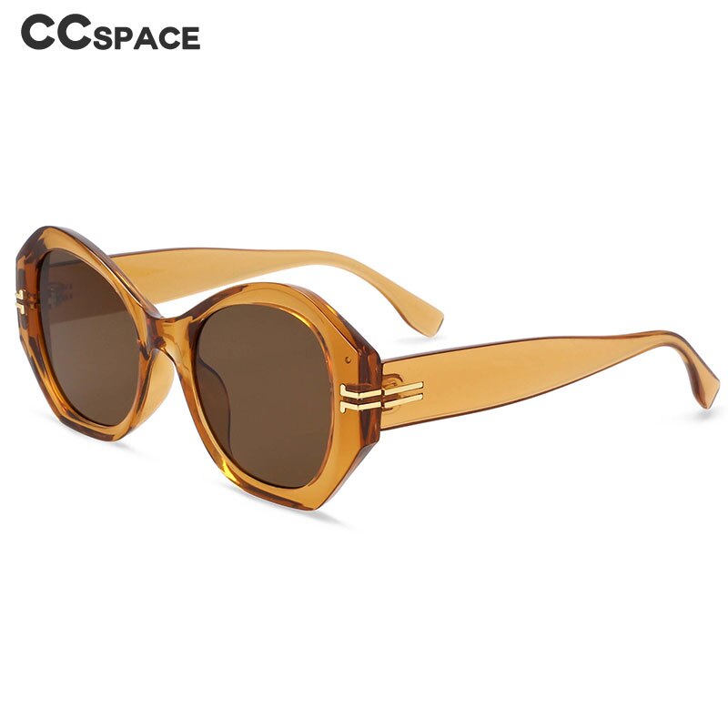 CCSpace Women's Full Rim Oversized Square Oval Resin Frame Sunglasses 54432 Sunglasses CCspace Sunglasses   