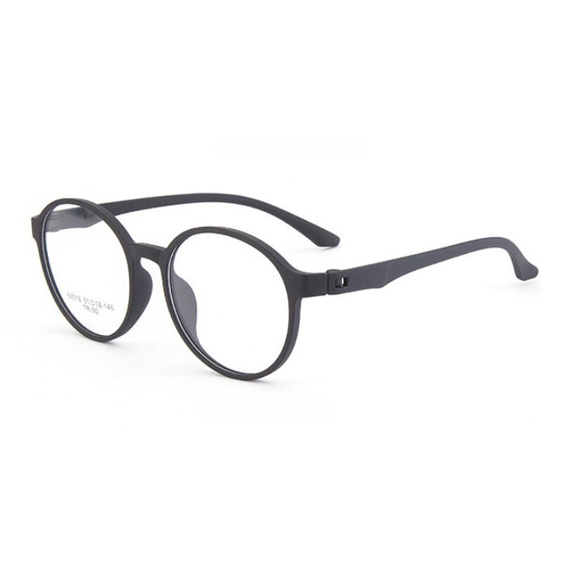 Handoer Unisex Full Rim Round Tr 90 Rubber Titanium Hyperopic Reading Glasses 66016 Reading Glasses Handoer 0 black 