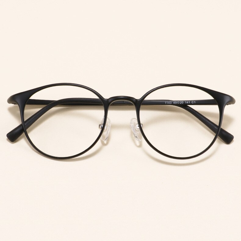 Kansept Women's Full Rim Round Carbon Steel Ultem Eyeglasses Full Rim Kansept C1 Black CN 