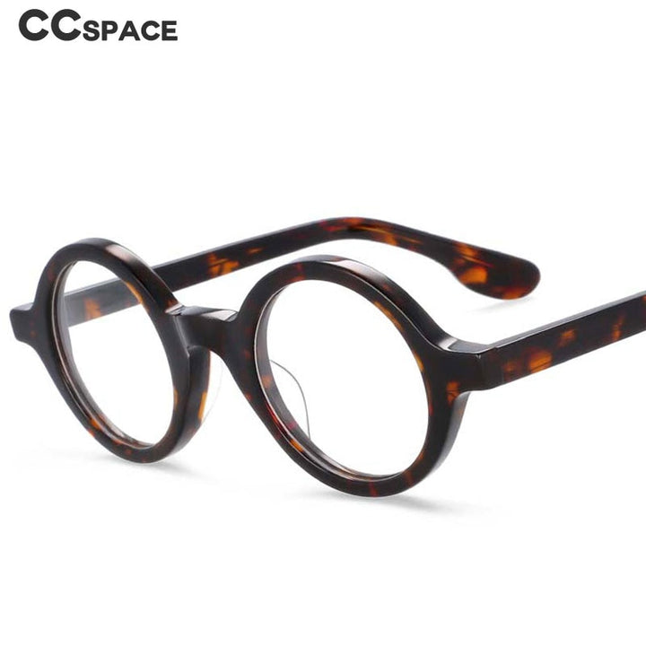 CCSpace Unisex Full Rim Round Acetate Frame Eyeglasses 54157 Full Rim CCspace   