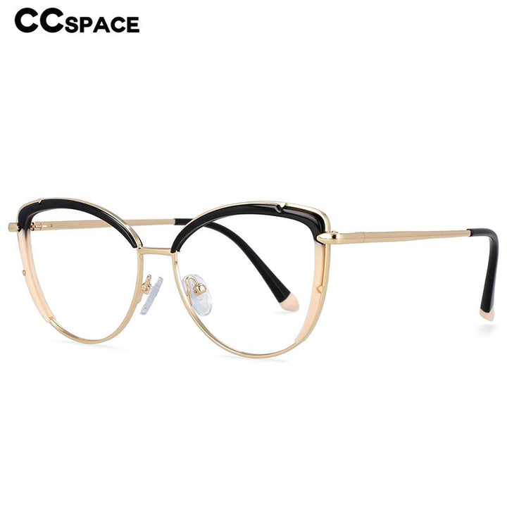 CCspace Women's Full Rim Square Cat Eye Tr 90 Titanium Eyeglasses 54278 Full Rim CCspace   