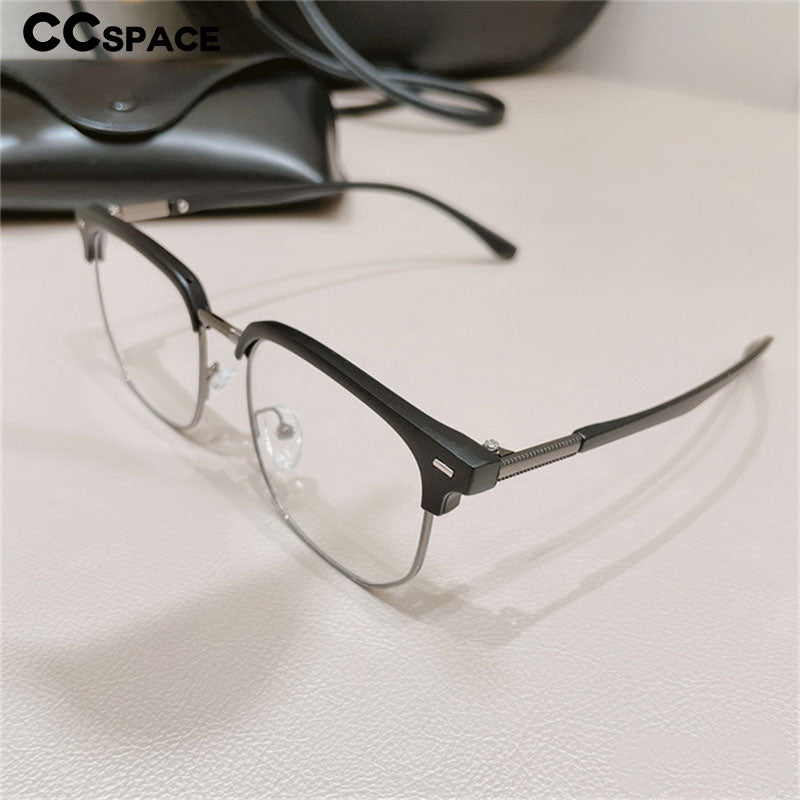 CCSpace Men's Full Rim Big Square Tr 90 Alloy Eyeglasses 54428 Full Rim CCspace   