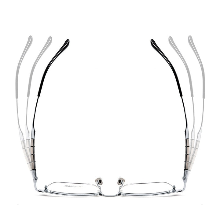 Zirosat Men's Full Rim Square Titanium Eyeglasses 9009T Full Rim Zirosat   