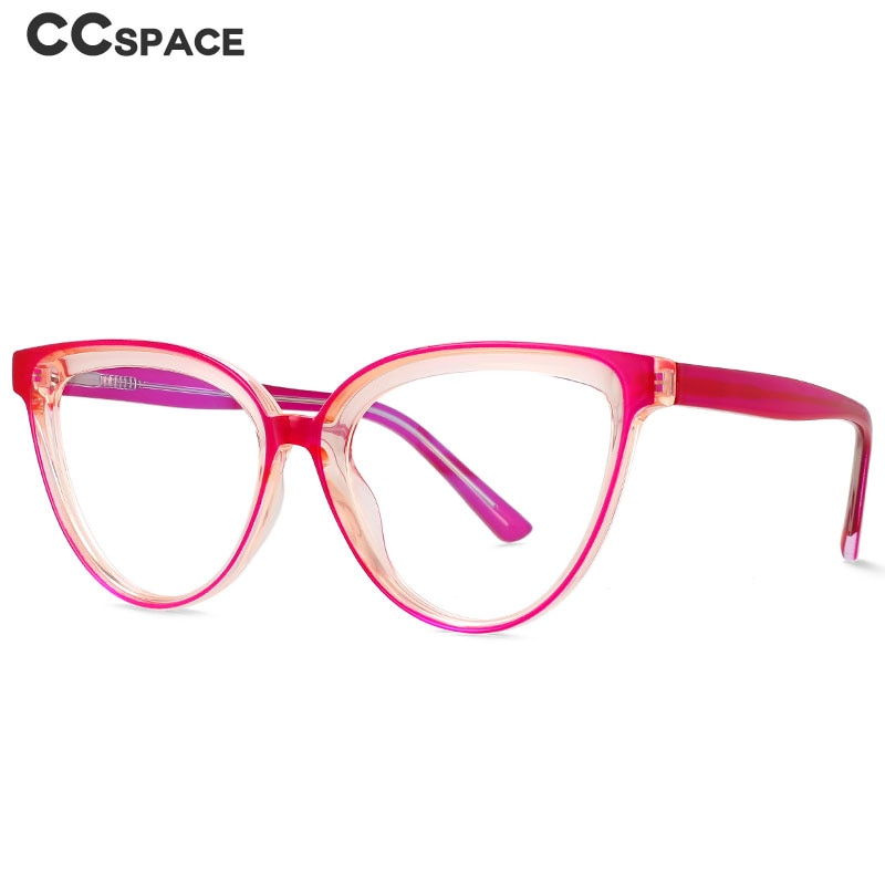 CCSpace Women's Full Rim Cat Eye Tr 90 Titanium Eyeglasses 56384 Full Rim CCspace   