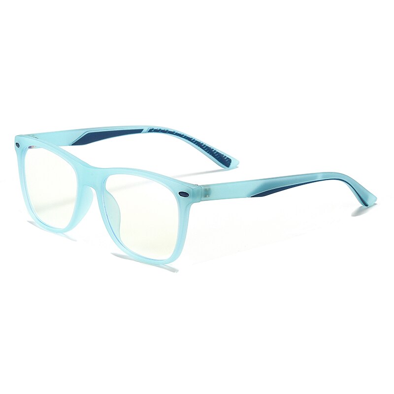 Zirosat Children's Unisex Full Rim Square Tr 90 Eyeglasses 5102 Full Rim Zirosat transparent blue  