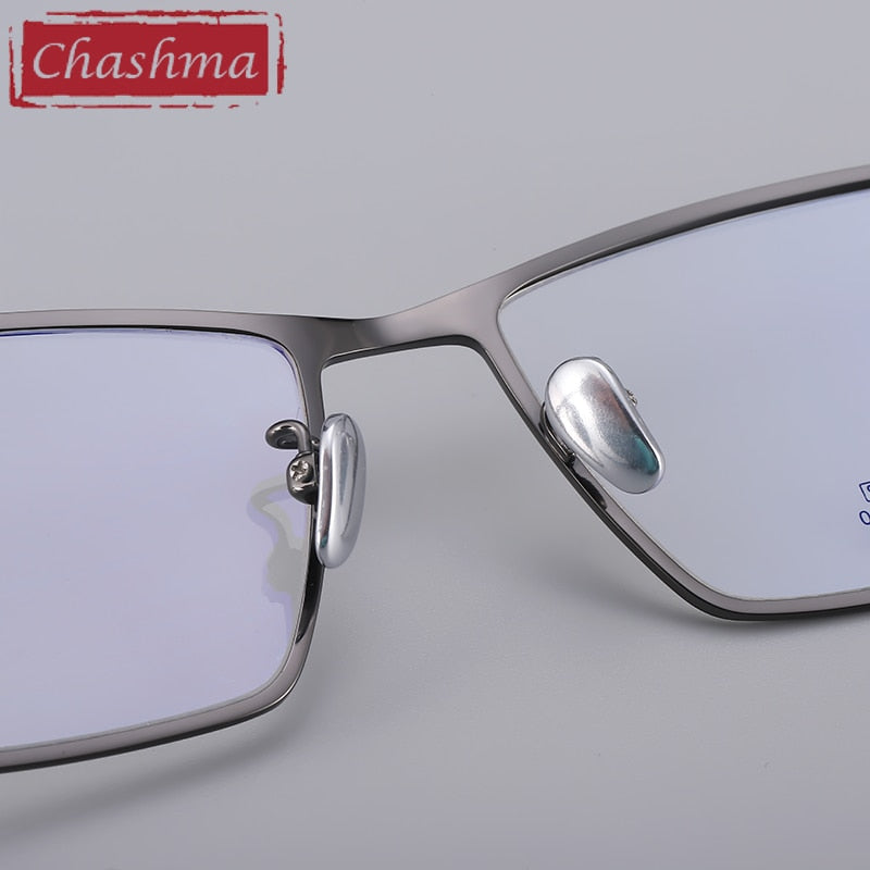 Chashma Ottica Men's Full Rim Square 150 Wide Titanium Eyeglasses 2058 Full Rim Chashma Ottica   