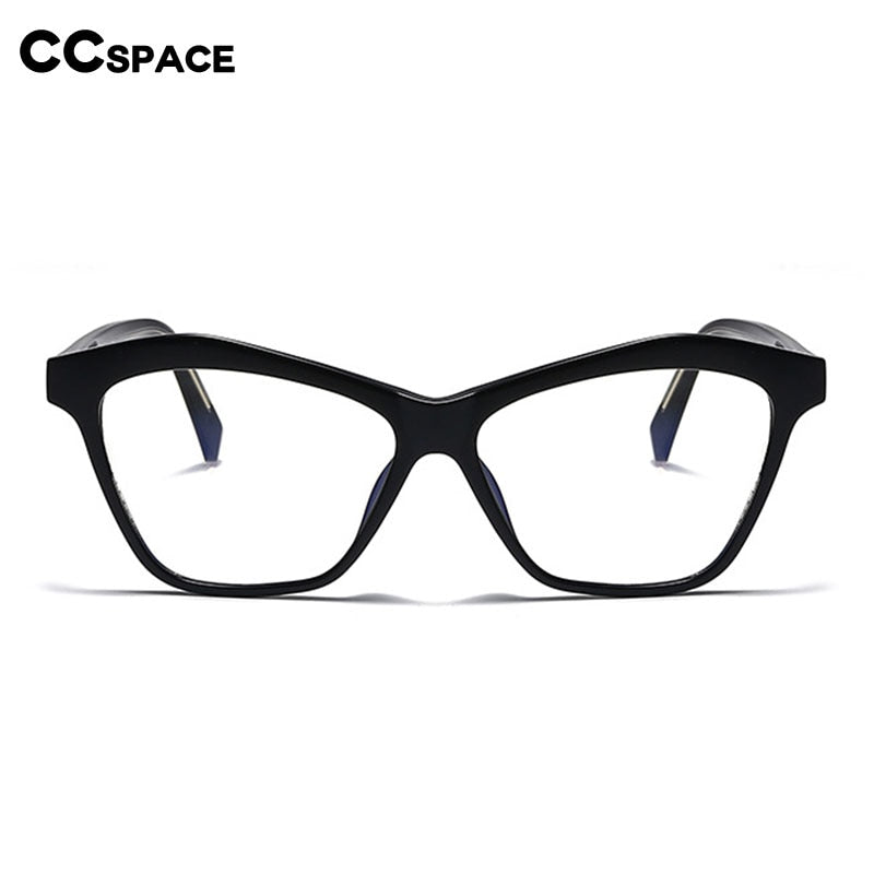 CCSpace Women's Full Rim Square Cat Eye Acetate Eyeglasses 55061 Full Rim CCspace   