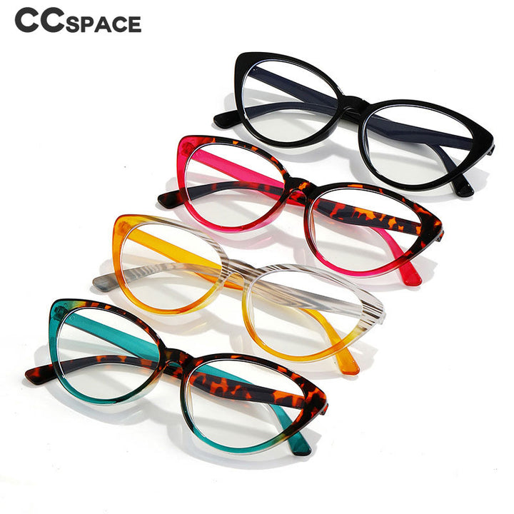 CCspace Unisex Full Rim Cat Eye Tr 90 Eyeglasses 55674 Full Rim CCspace   