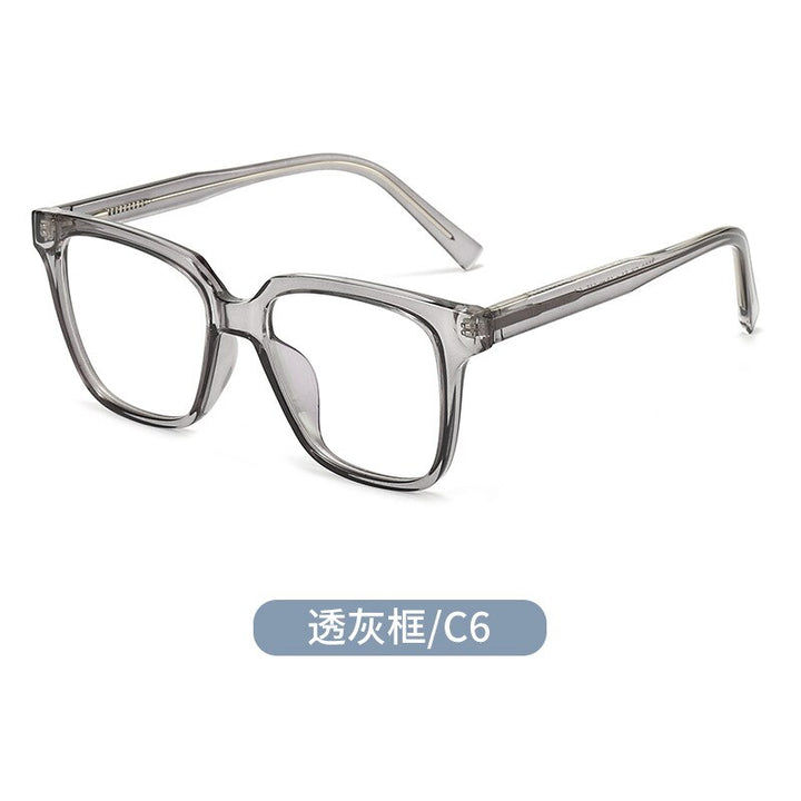 Kansept Unisex Full Rim Square Tr 90 Titanium Eyeglasses Full Rim Kansept C6 Gray  