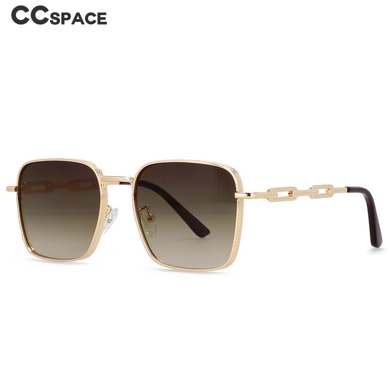 CCSpace Unisex Full Rim Rectangle Resin Alloy Frame Sunglasses 54448 Sunglasses CCspace Sunglasses   