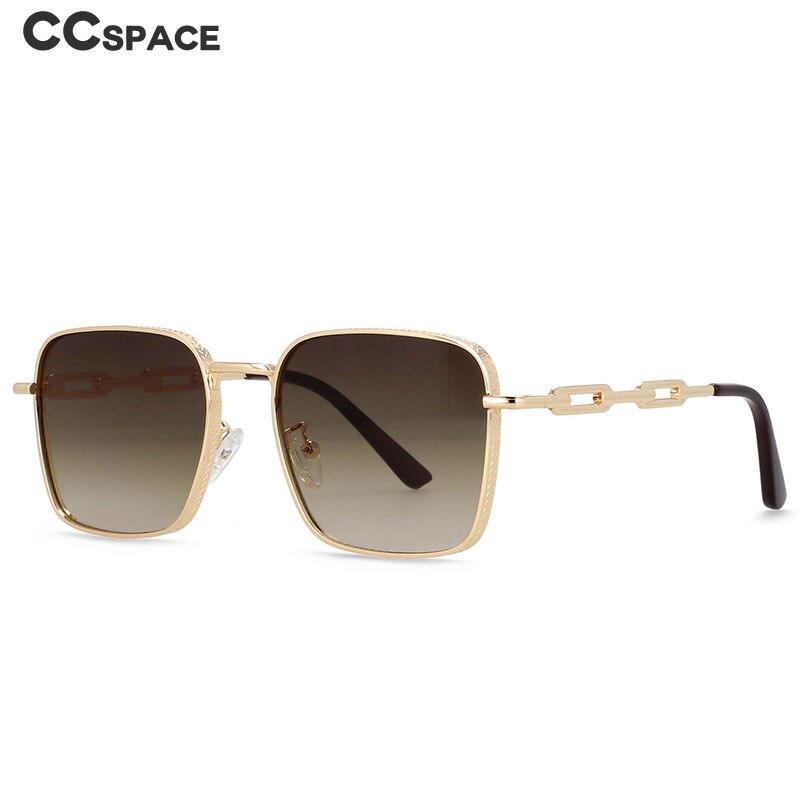 CCspace Unisex Full Rim Rectangle Resin Alloy Frame Sunglasses 54448 Sunglasses CCspace Sunglasses   