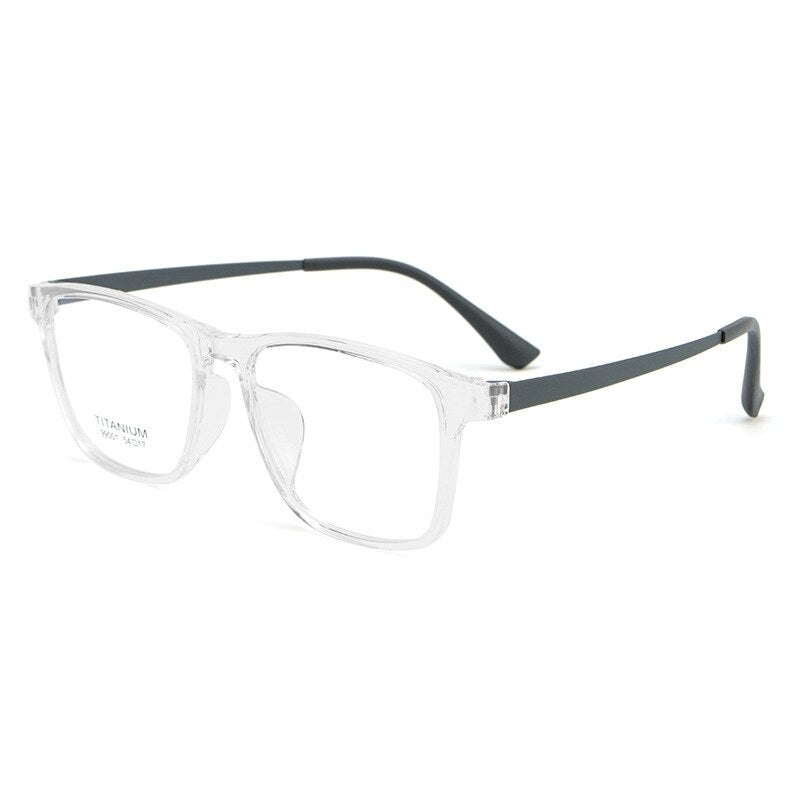 KatKani Unisex Full Rim Square Big Tr 90 Titanium Eyeglasses 99001T Full Rim KatKani Eyeglasses Transparent  