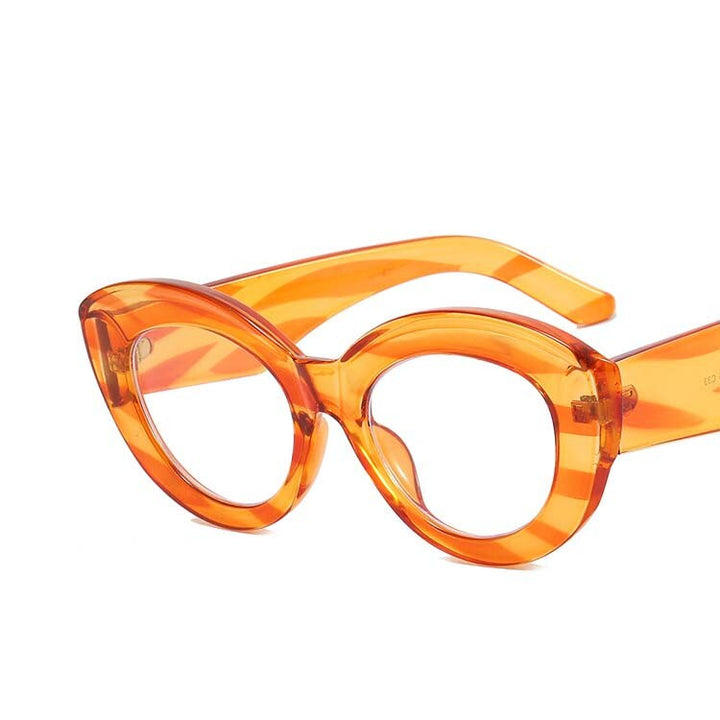 CCspace Women's Full Rim Large Cat Eye Acetate Eyeglasses 55118 Full Rim CCspace Yellow China 