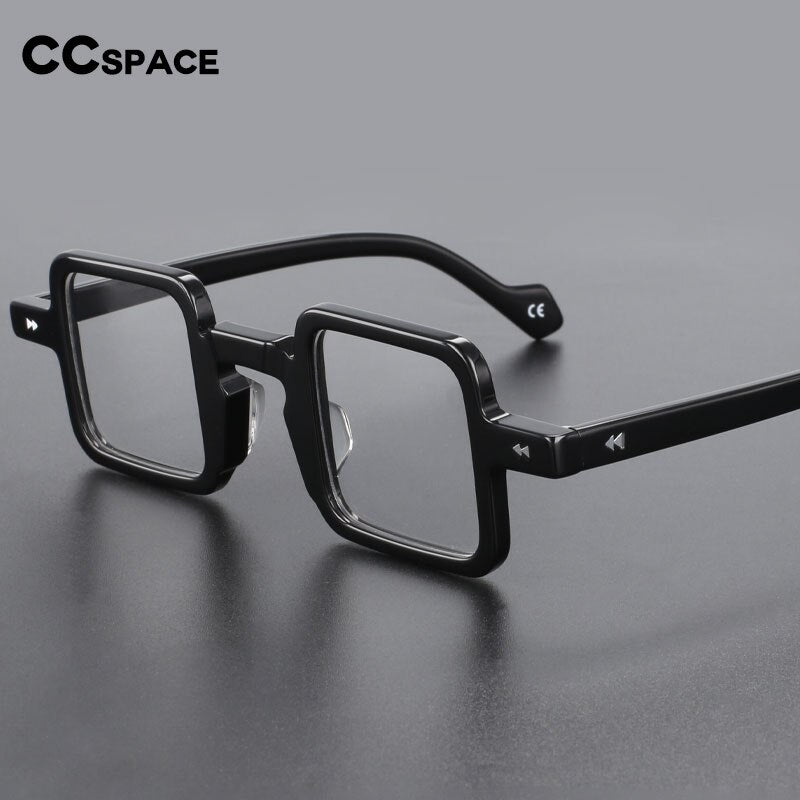 CCspace Unisex Full Rim Square Acetate Eyeglasses 55351C Full Rim CCspace   