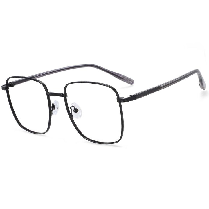 CCspace Unisex Full Rim Oversized Square Alloy Frame Eyeglasses 54312 Full Rim CCspace China C3black 