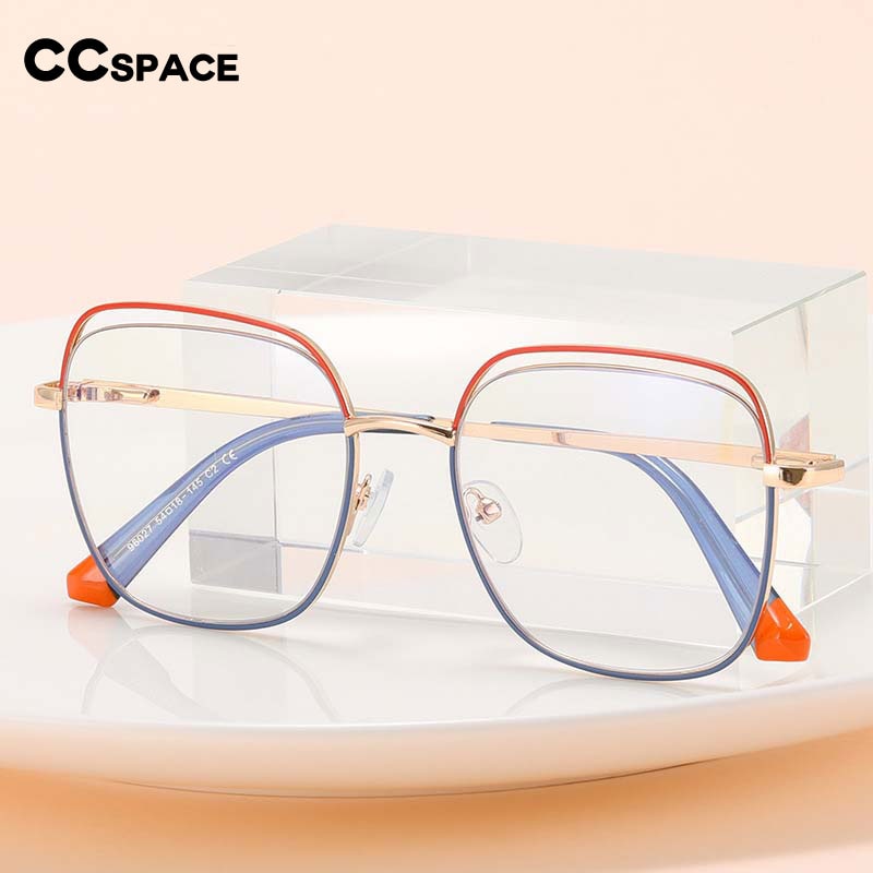 CCSpace Women's Full Rim Square Alloy Eyeglasses 55218 Full Rim CCspace   