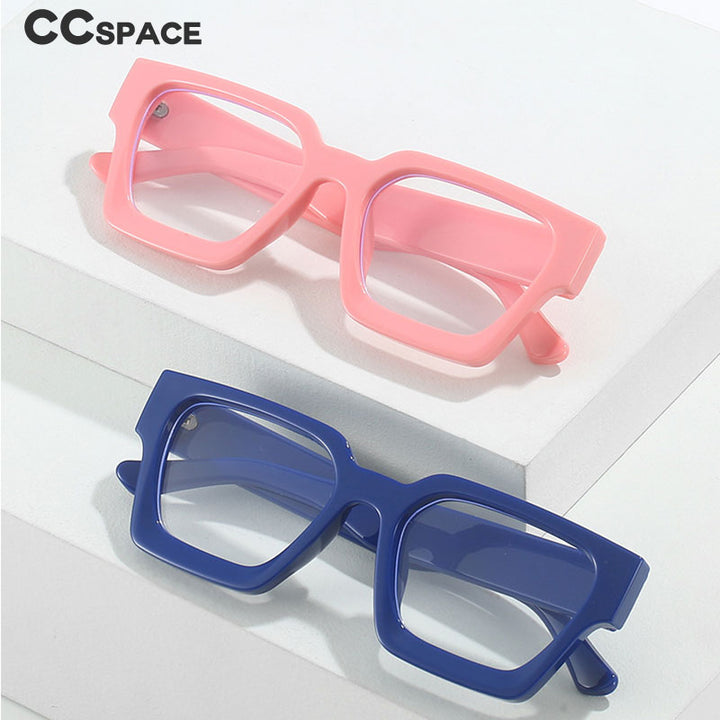 CCspace Unisex Full Rim Square Acetate Eyeglasses 55302 Full Rim CCspace   