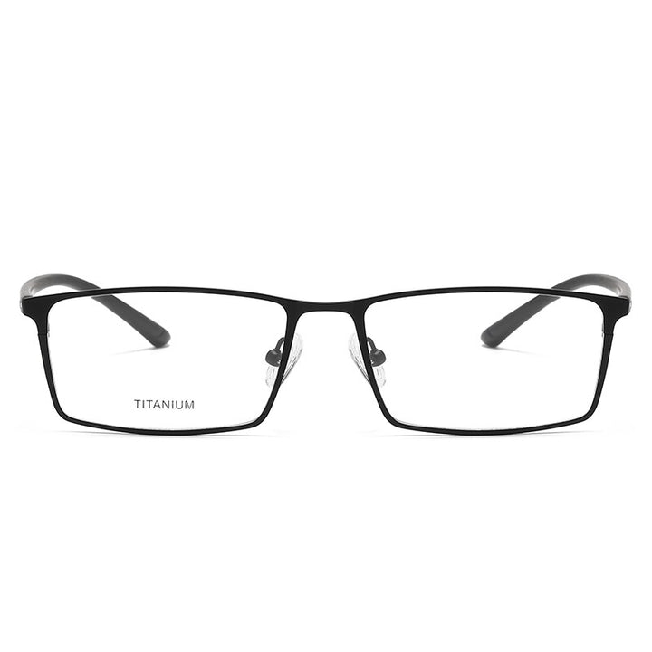 Zirosat Men's Full Rim Square Titanium Eyeglasses P9850 Full Rim Zirosat   